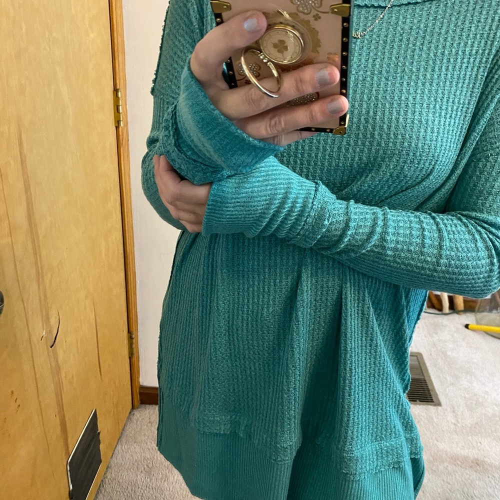 We The Free Teal Tunic Top